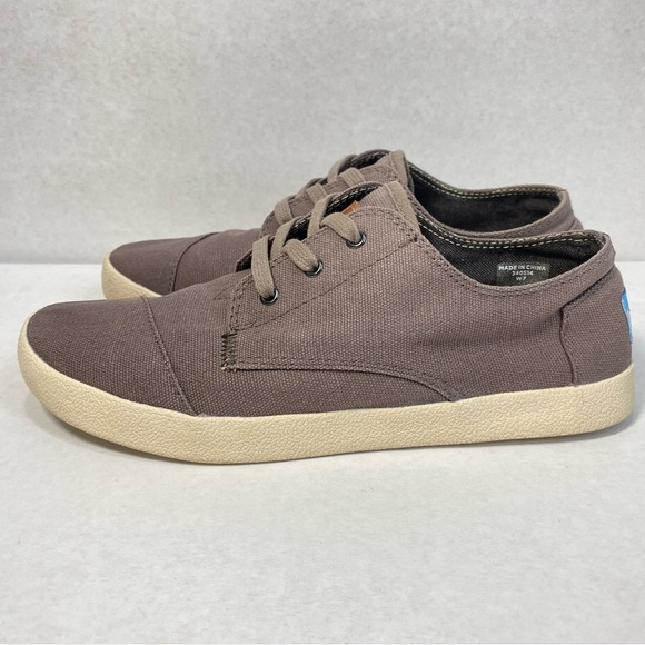 Toms Canvas Lace Up Casual Sneakers Ladies Brown/ Tan Shoes Sneakers; Women’s 7 - Picture 3 of 16